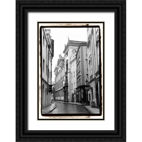 The Streets of Prague II Black Ornate Wood Framed Art Print with Double Matting by DeNardo, Laura