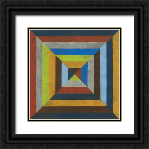 Converge IV Black Ornate Wood Framed Art Print with Double Matting by Vess, June Erica