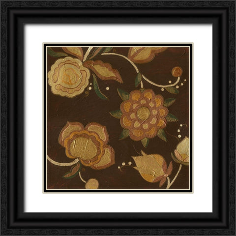 Vintage Kimono III Black Ornate Wood Framed Art Print with Double Matting by Vess, June Erica