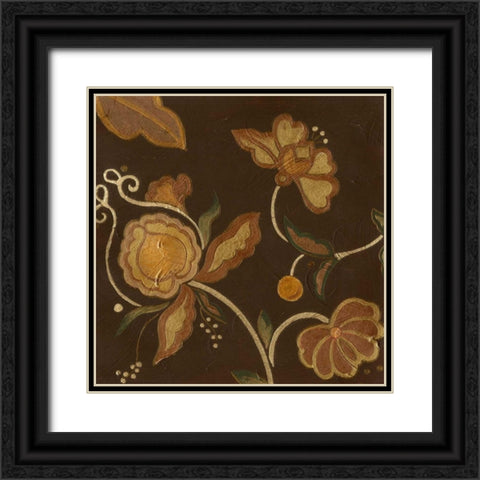 Vintage Kimono IV Black Ornate Wood Framed Art Print with Double Matting by Vess, June Erica