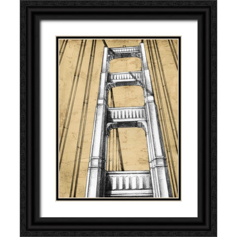 Modern Engineering II Black Ornate Wood Framed Art Print with Double Matting by Harper, Ethan