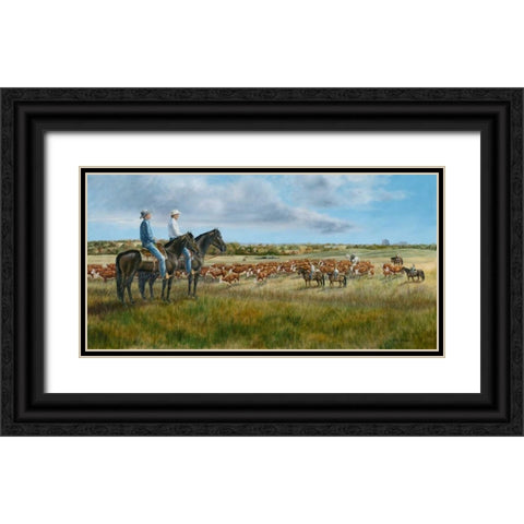 East of the City Black Ornate Wood Framed Art Print with Double Matting by Mock, Carolyn