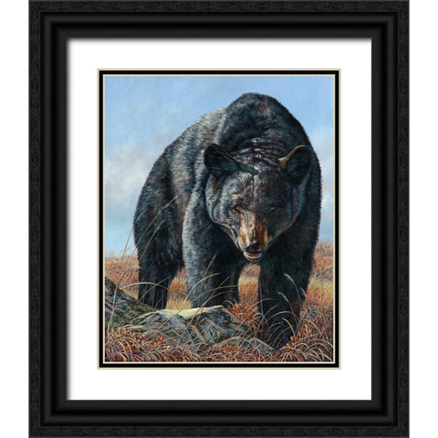 Surprise Meeting Black Ornate Wood Framed Art Print with Double Matting by Mock, Carolyn