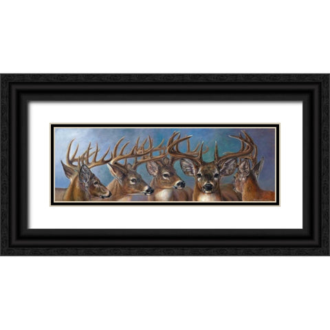 Five Bucks Black Ornate Wood Framed Art Print with Double Matting by Mock, Carolyn
