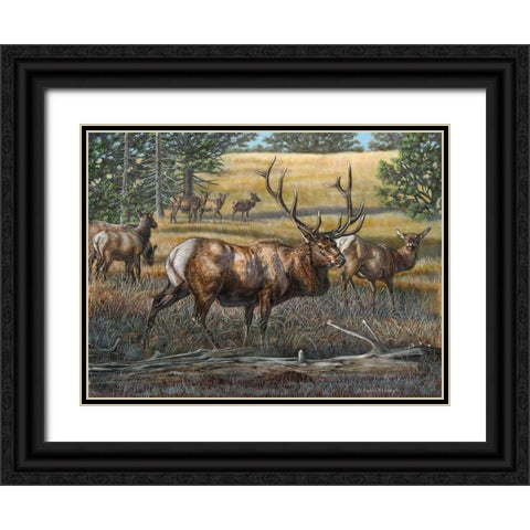 His Majesty Black Ornate Wood Framed Art Print with Double Matting by Mock, Carolyn