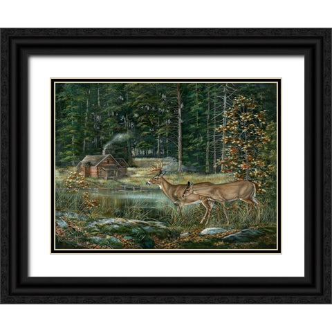 Twilight Sighting Black Ornate Wood Framed Art Print with Double Matting by Mock, Carolyn