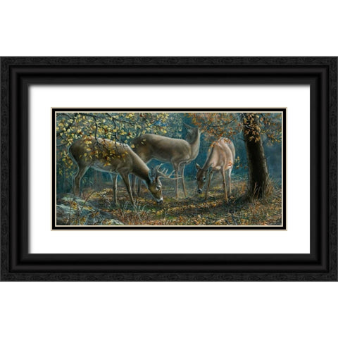 Morning Chatter Black Ornate Wood Framed Art Print with Double Matting by Mock, Carolyn