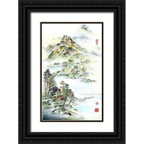 Coming Home Black Ornate Wood Framed Art Print with Double Matting by Rae, Nan