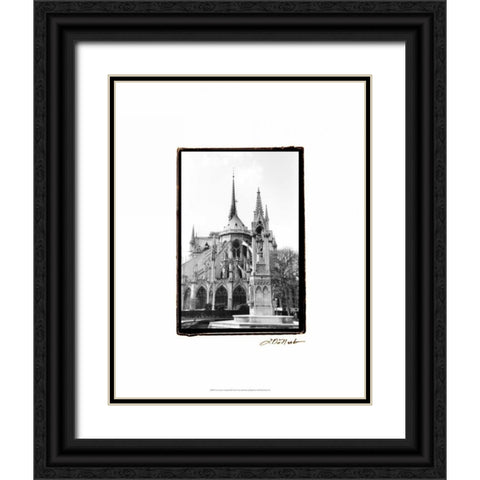 Notre Dame Cathedral III Black Ornate Wood Framed Art Print with Double Matting by DeNardo, Laura