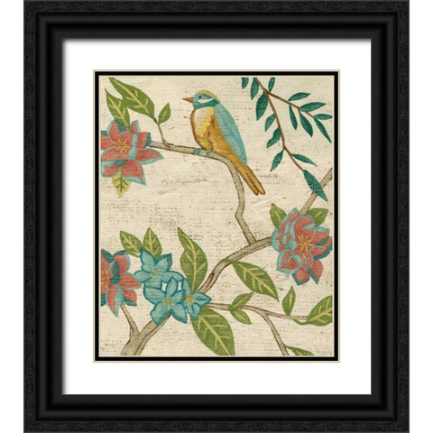 Antique Aviary IV Black Ornate Wood Framed Art Print with Double Matting by Zarris, Chariklia