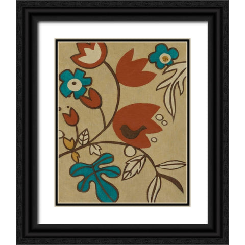 Kookaburra III Black Ornate Wood Framed Art Print with Double Matting by Zarris, Chariklia