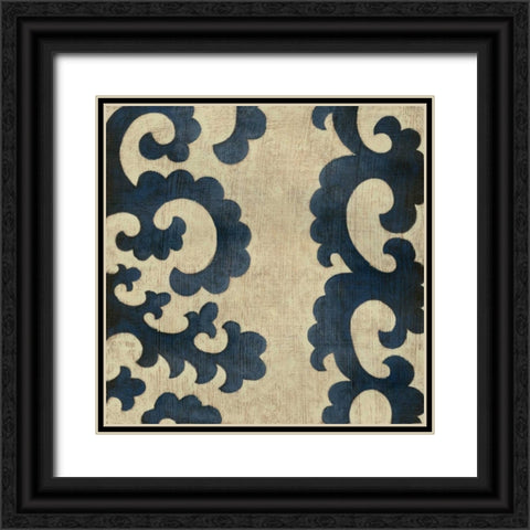 Indigo Suzani III Black Ornate Wood Framed Art Print with Double Matting by Zarris, Chariklia