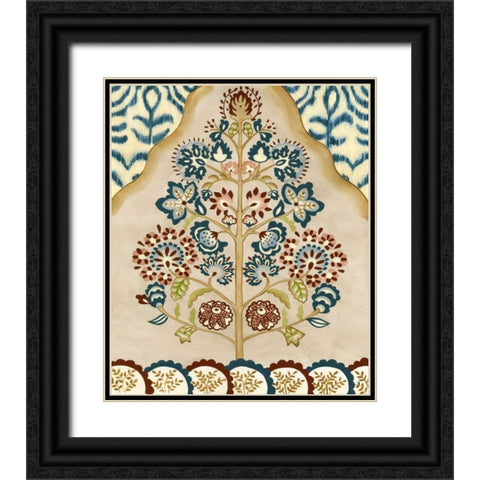 Tapestry Tree I Black Ornate Wood Framed Art Print with Double Matting by Zarris, Chariklia