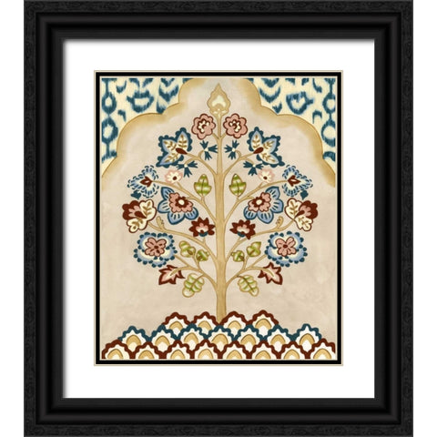 Tapestry Tree II Black Ornate Wood Framed Art Print with Double Matting by Zarris, Chariklia