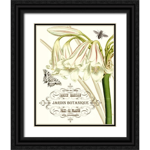 Jardin Botanique I Black Ornate Wood Framed Art Print with Double Matting by Vision Studio