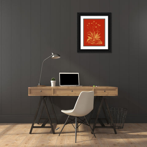 Paprika Bouquet III Black Ornate Wood Framed Art Print with Double Matting by Vision Studio