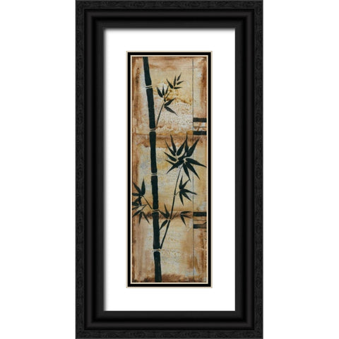 Patinaed Bamboo I Black Ornate Wood Framed Art Print with Double Matting by Goldberger, Jennifer