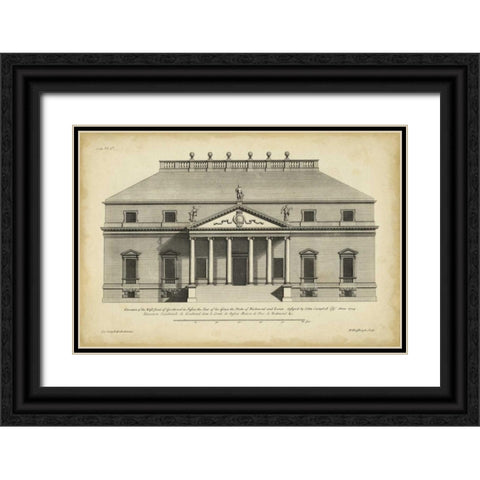Vintage Facade II Black Ornate Wood Framed Art Print with Double Matting by Hulsbergh, H.