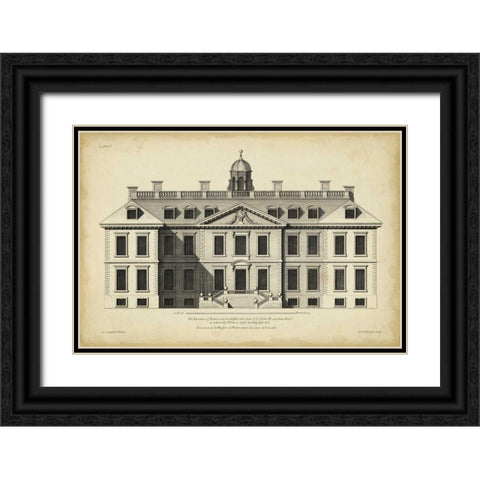 Vintage Facade IV Black Ornate Wood Framed Art Print with Double Matting by H. Hulsbergh