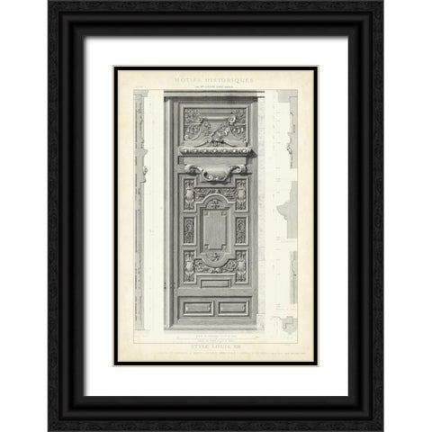 Motifs Historiques III Black Ornate Wood Framed Art Print with Double Matting by Unknown