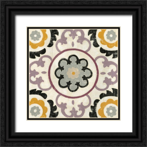 Lavender Suzani III Black Ornate Wood Framed Art Print with Double Matting by Zarris, Chariklia