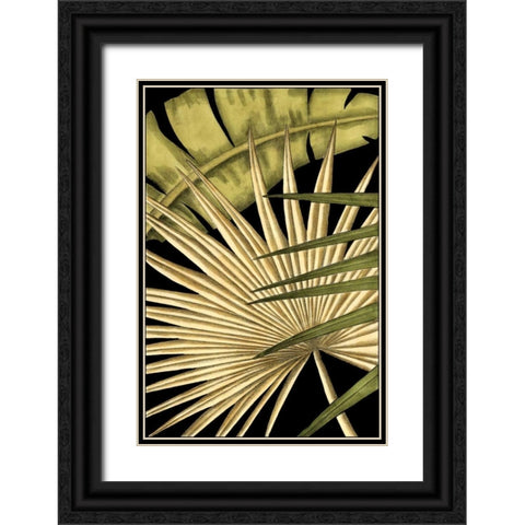 Rustic Tropical Leaves I Black Ornate Wood Framed Art Print with Double Matting by Harper, Ethan