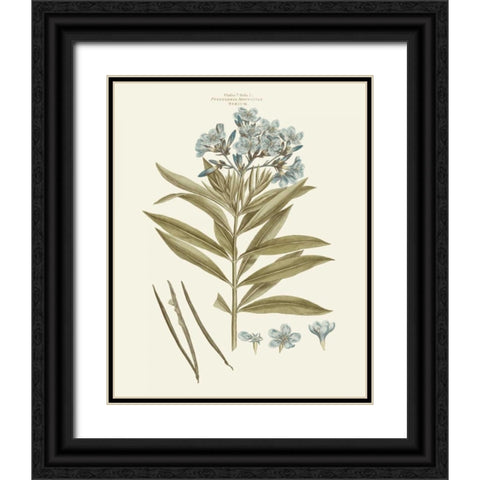 Bashful Blue Florals III Black Ornate Wood Framed Art Print with Double Matting by Miller, John