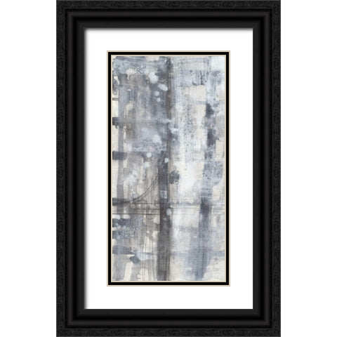 Grey Matter I Black Ornate Wood Framed Art Print with Double Matting by Goldberger, Jennifer