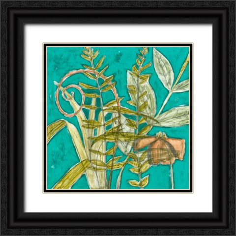 Tropical Melange I Black Ornate Wood Framed Art Print with Double Matting by Goldberger, Jennifer