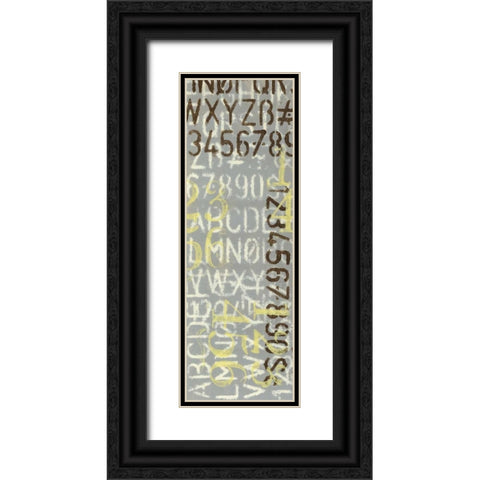 Numbered Letters I Black Ornate Wood Framed Art Print with Double Matting by Goldberger, Jennifer