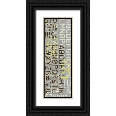 Numbered Letters II Black Ornate Wood Framed Art Print with Double Matting by Goldberger, Jennifer