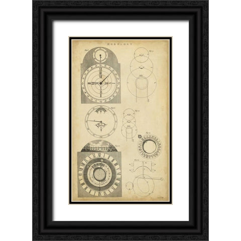 Clockworks I Black Ornate Wood Framed Art Print with Double Matting by Chambers