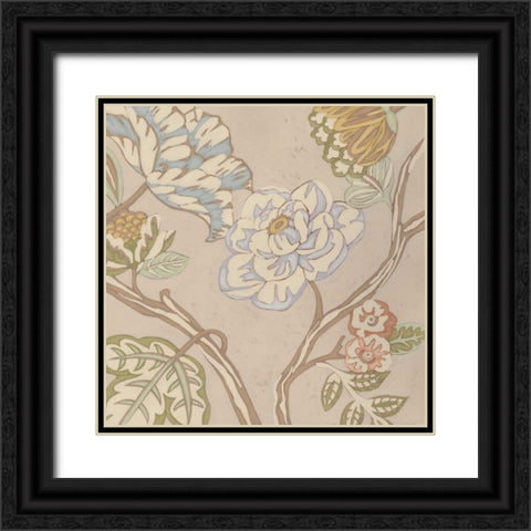 Organza Chintz III Black Ornate Wood Framed Art Print with Double Matting by Zarris, Chariklia