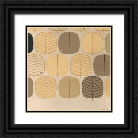 Woodland Motif II Black Ornate Wood Framed Art Print with Double Matting by Vess, June Erica