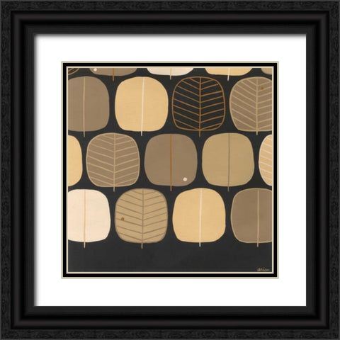 Woodland Motif IV Black Ornate Wood Framed Art Print with Double Matting by Vess, June Erica