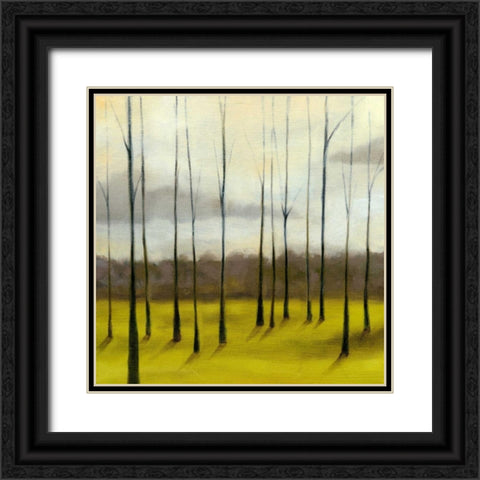 Sunlit Treeline II Black Ornate Wood Framed Art Print with Double Matting by Goldberger, Jennifer