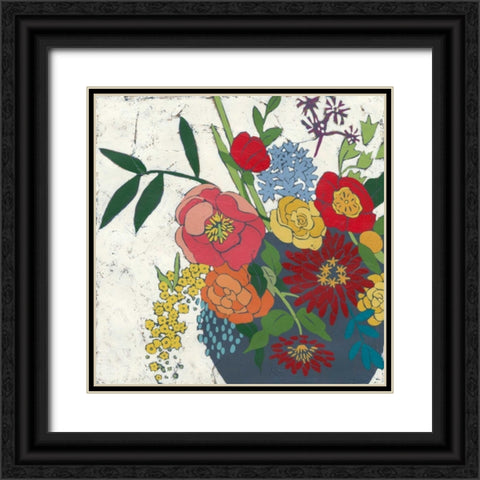 Brilliant Blossoms I Black Ornate Wood Framed Art Print with Double Matting by Zarris, Chariklia