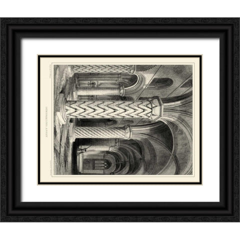 Gothic Detail I Black Ornate Wood Framed Art Print with Double Matting by Billings, R. W.