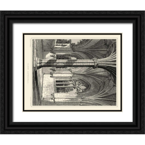 Gothic Detail III Black Ornate Wood Framed Art Print with Double Matting by Billings, R. W.
