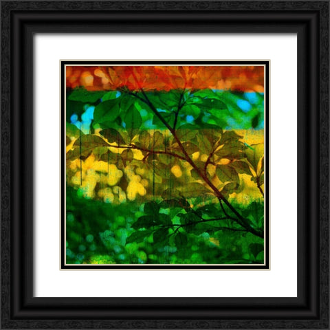 Abstract Leaf Study I Black Ornate Wood Framed Art Print with Double Matting by Jasper, Sisa