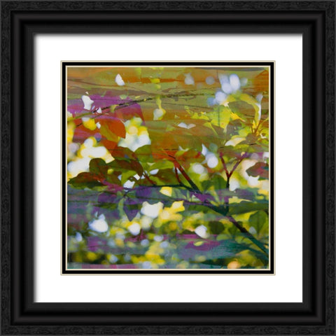 Abstract Leaf Study II Black Ornate Wood Framed Art Print with Double Matting by Jasper, Sisa