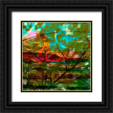 Abstract Leaf Study III Black Ornate Wood Framed Art Print with Double Matting by Jasper, Sisa
