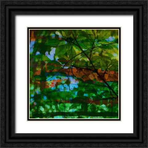 Abstract Leaf Study IV Black Ornate Wood Framed Art Print with Double Matting by Jasper, Sisa