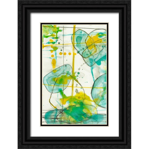 Splish Splash I Black Ornate Wood Framed Art Print with Double Matting by Goldberger, Jennifer