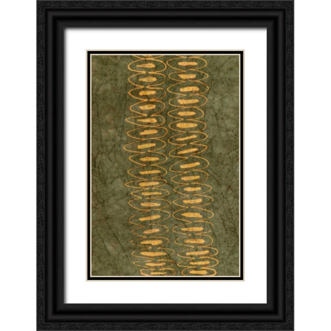 Primitive Patterns II Black Ornate Wood Framed Art Print with Double Matting by Stramel, Renee W.