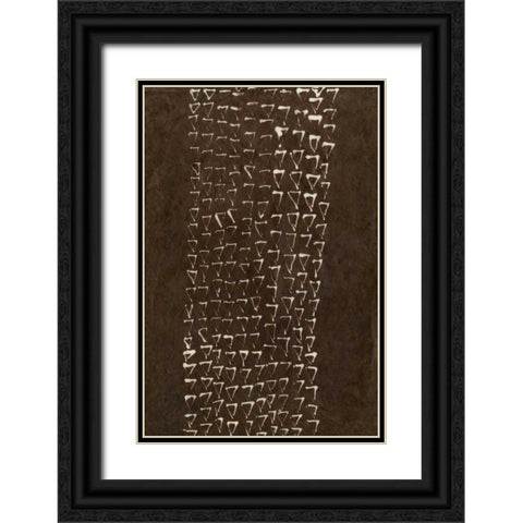 Primitive Patterns IX Black Ornate Wood Framed Art Print with Double Matting by Stramel, Renee W.