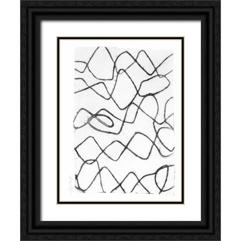 Frequency I Black Ornate Wood Framed Art Print with Double Matting by Goldberger, Jennifer