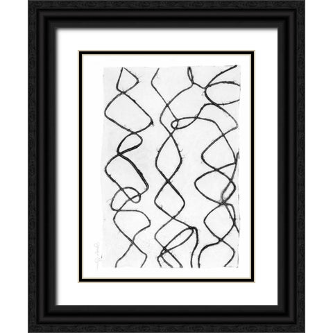 Frequency II Black Ornate Wood Framed Art Print with Double Matting by Goldberger, Jennifer