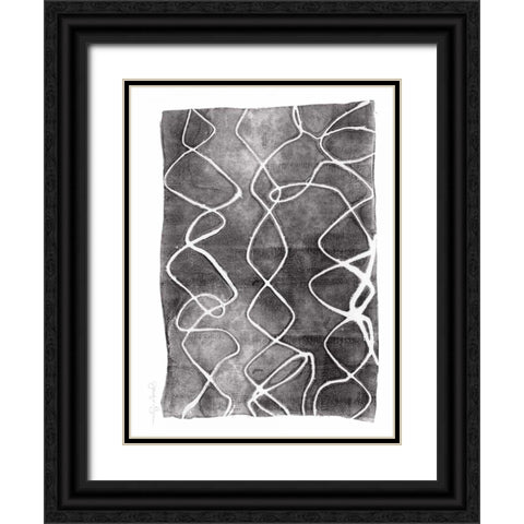 Frequency III Black Ornate Wood Framed Art Print with Double Matting by Goldberger, Jennifer