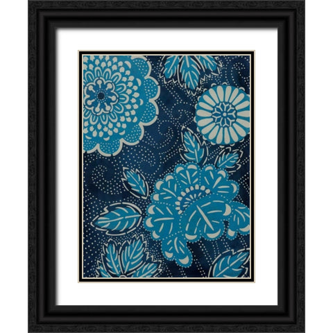 Indigo Constellation I Black Ornate Wood Framed Art Print with Double Matting by Zarris, Chariklia